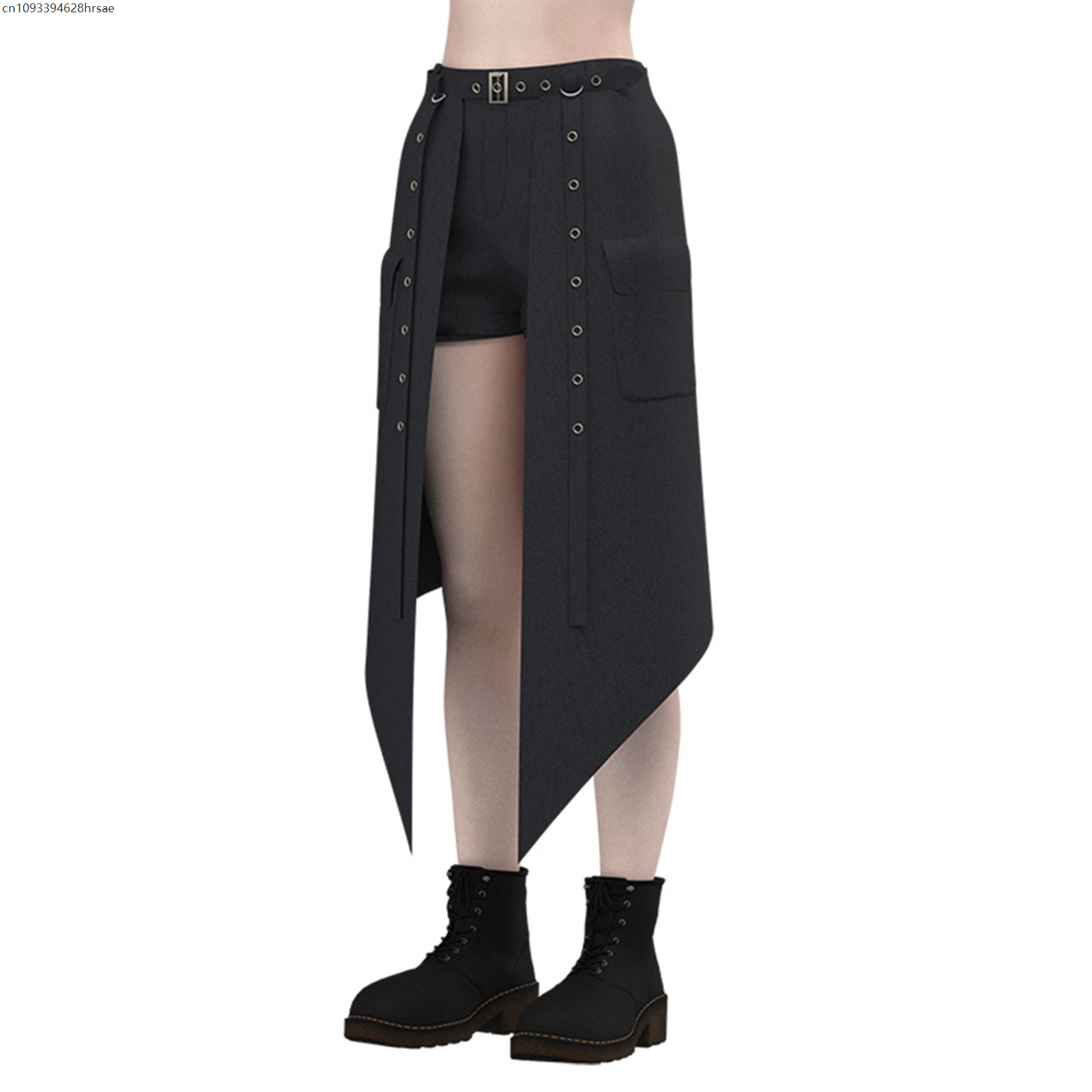 Vêtements médiévaux Rock foncé pour femmes, Costume Punk gothique, jupe courte, ensemble complet pour femmes, uniforme de fête de carnaval d'halloween