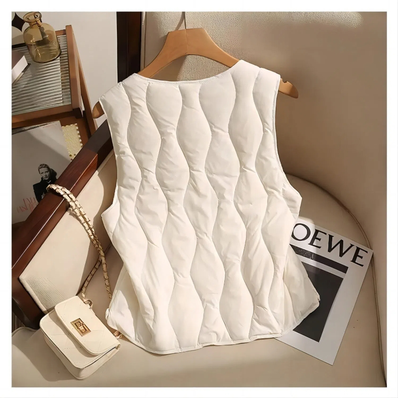 Gilet à col en v pour femme, manteaux amples et chauds, simplicité coréenne, hauts populaires assortis avec tout, nouvelle mode automne hiver