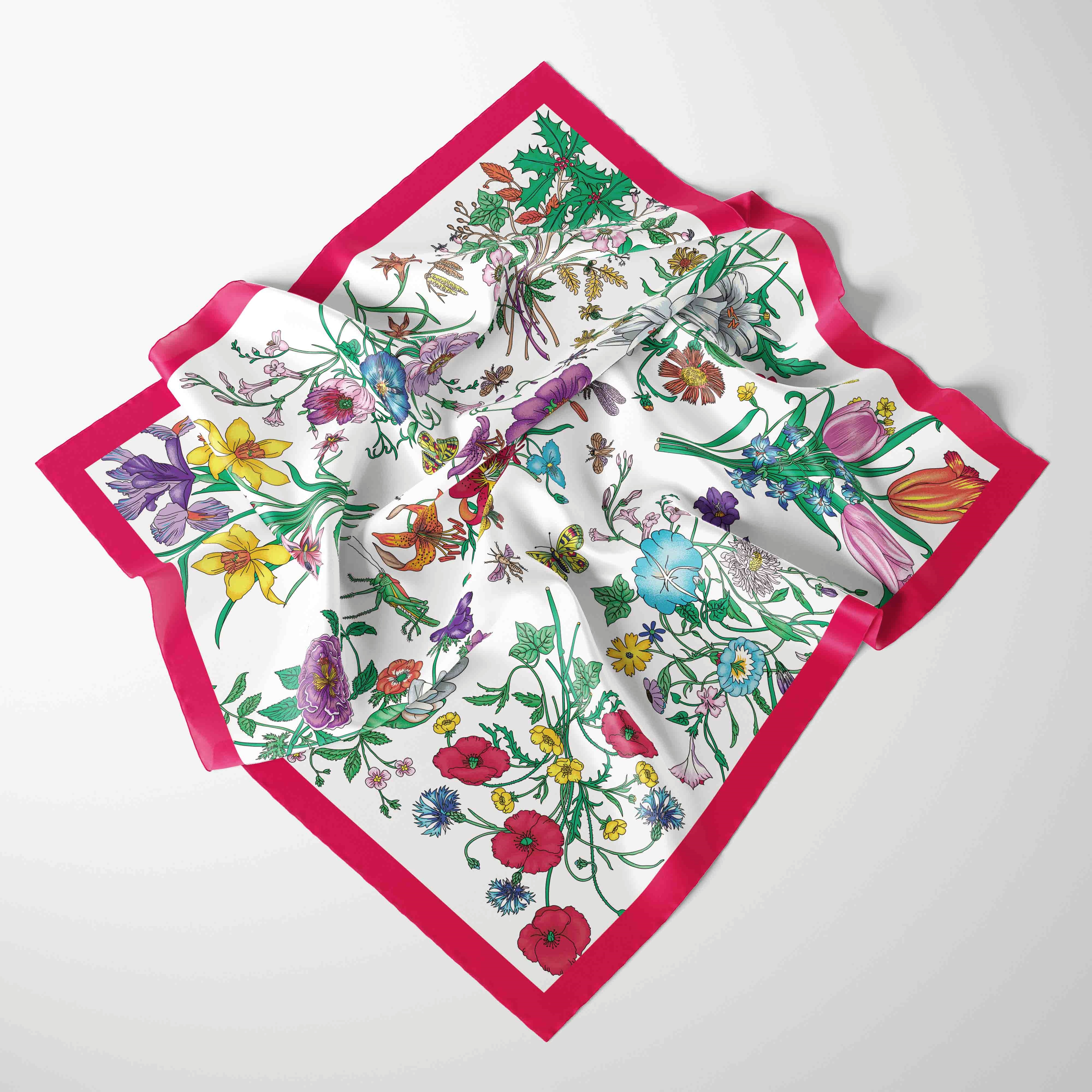 70 cm * 70 cm Designer 2025 mousseline de soie nouvel été foulard en soie pour femmes coton dames Bandana mode châles et enveloppes foulards foulard