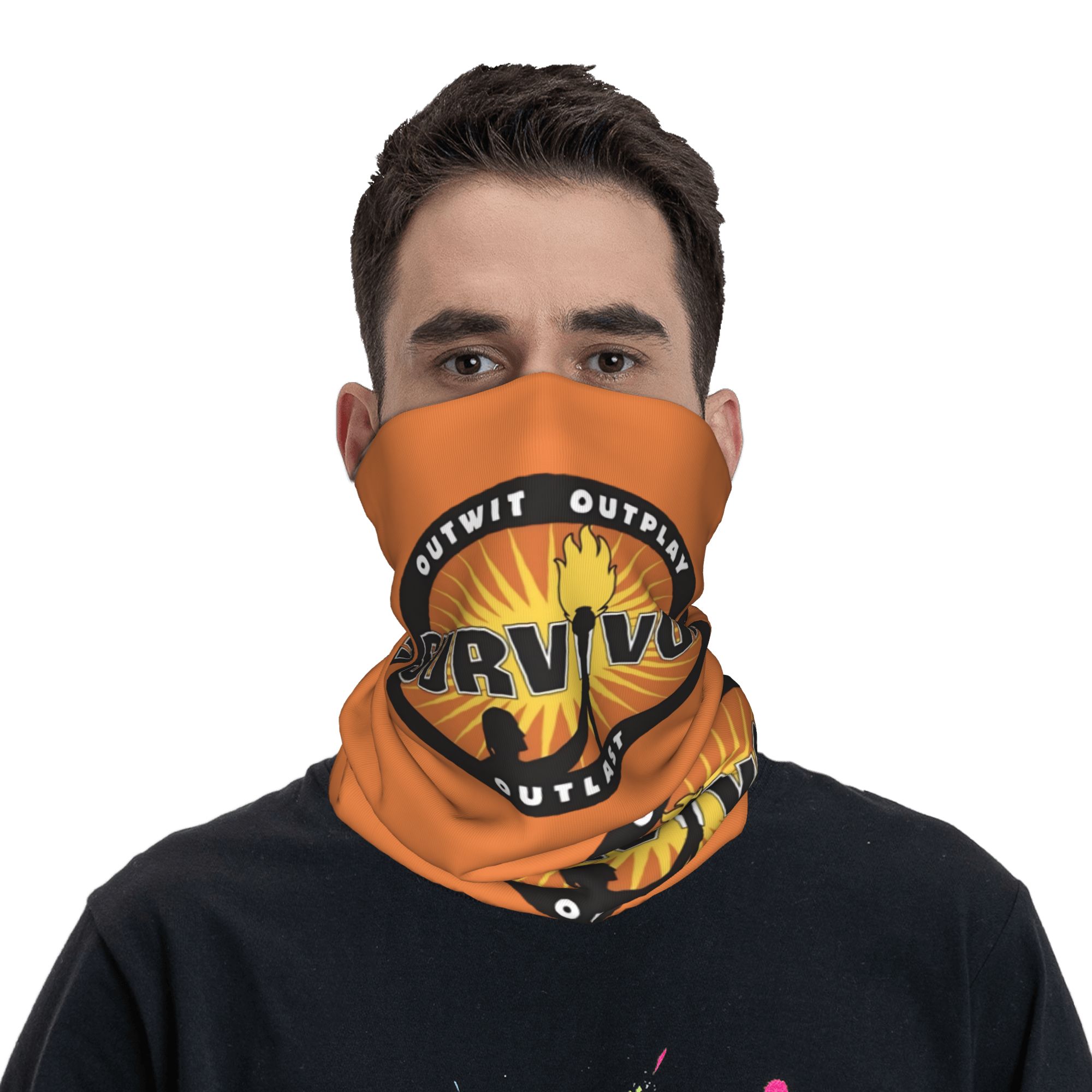 S-Survivors Bandana Neck Gaiter Printed Mask Scarf Multifonctionnel pour le cyclisme, la randonnée, unisexe, respirant pour adultes