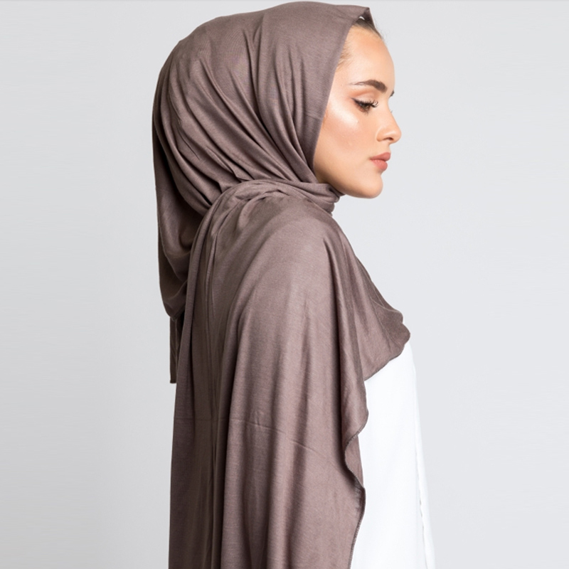 Femmes grande taille coton Jersey Hijabs écharpe islamique Turban châles à la mode musulman Hijab solide plaine coton foulards foulard