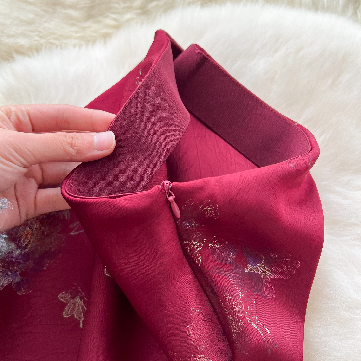 Sexy satin Chic imprimé paillettes taille haute hanche enveloppement été fendu doux jupe complète femmes vêtements