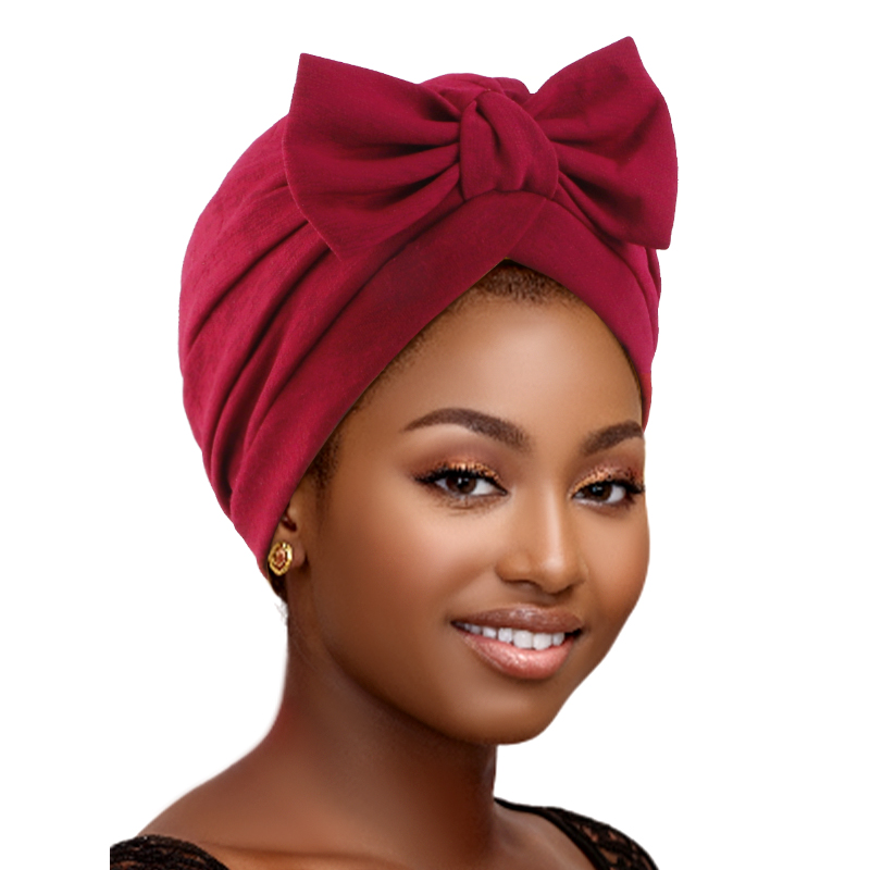 Chapeau Turban Africain Plissé avec Nministériels d pour Femme, Couvre-Tête de Document Solide, Casquette de Chimio, Hijabs Intérieurs Musulmans, Bonnet Islamique