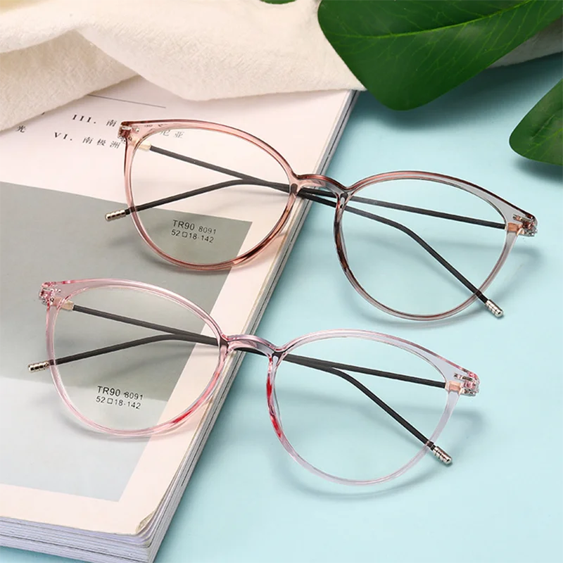 Lunettes de myopie à finition carrée rondes pour femmes et hommes, jambes fines en métal, lunettes à vue courte, Prescription-0.5 -1.0 -1.5 -2.0 à -9.0
