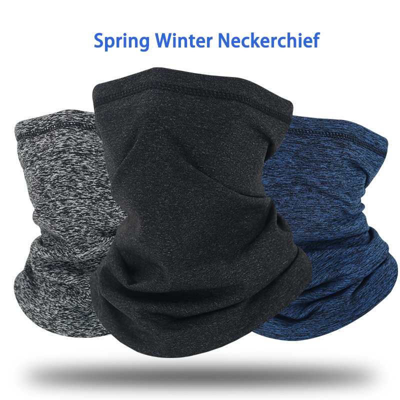 Mouchoir d'hiver pour hommes et femmes, Bandana chaud pour cyclisme, masque de ski, écharpe coupe-vent élastique pour la pêche