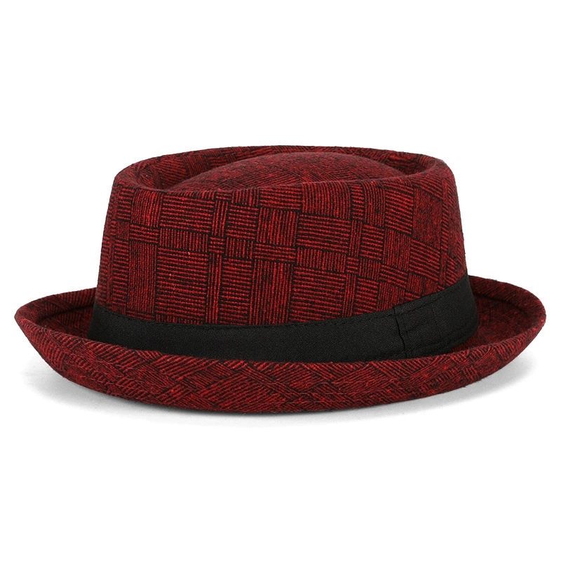 Nouveaux chapeaux d'automne et d'hiver pour hommes, chapeaux jazz rétro britanniques, petits chapeaux à calotte ronde, chapeaux classiques à carreaux pour femmes, style gentleman