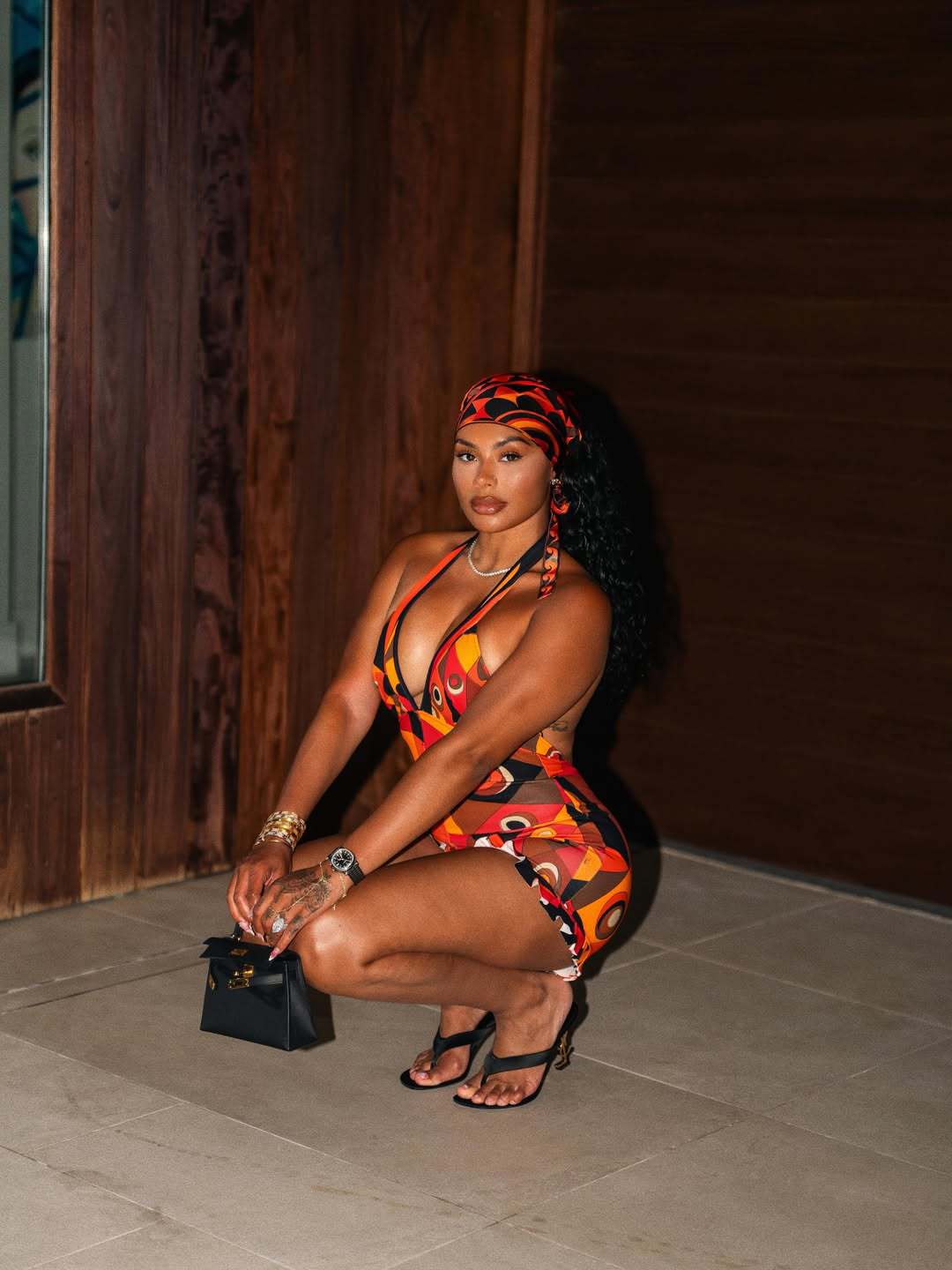 Combinaison Courte Chic Femme Imprimé Tribal Africain Wax Col Halter Dos Nu Col V Sexy Club Été 2026