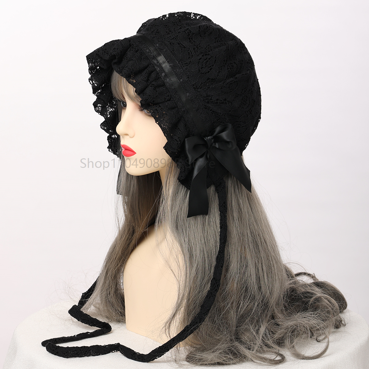 Bonnet en dentelle réglable rétro pour femmes, casquette de Village douce de Style victorien, chapeaux de demoiselle d'honneur, accessoires de Costume pour filles Lolita, chapeau en dentelle