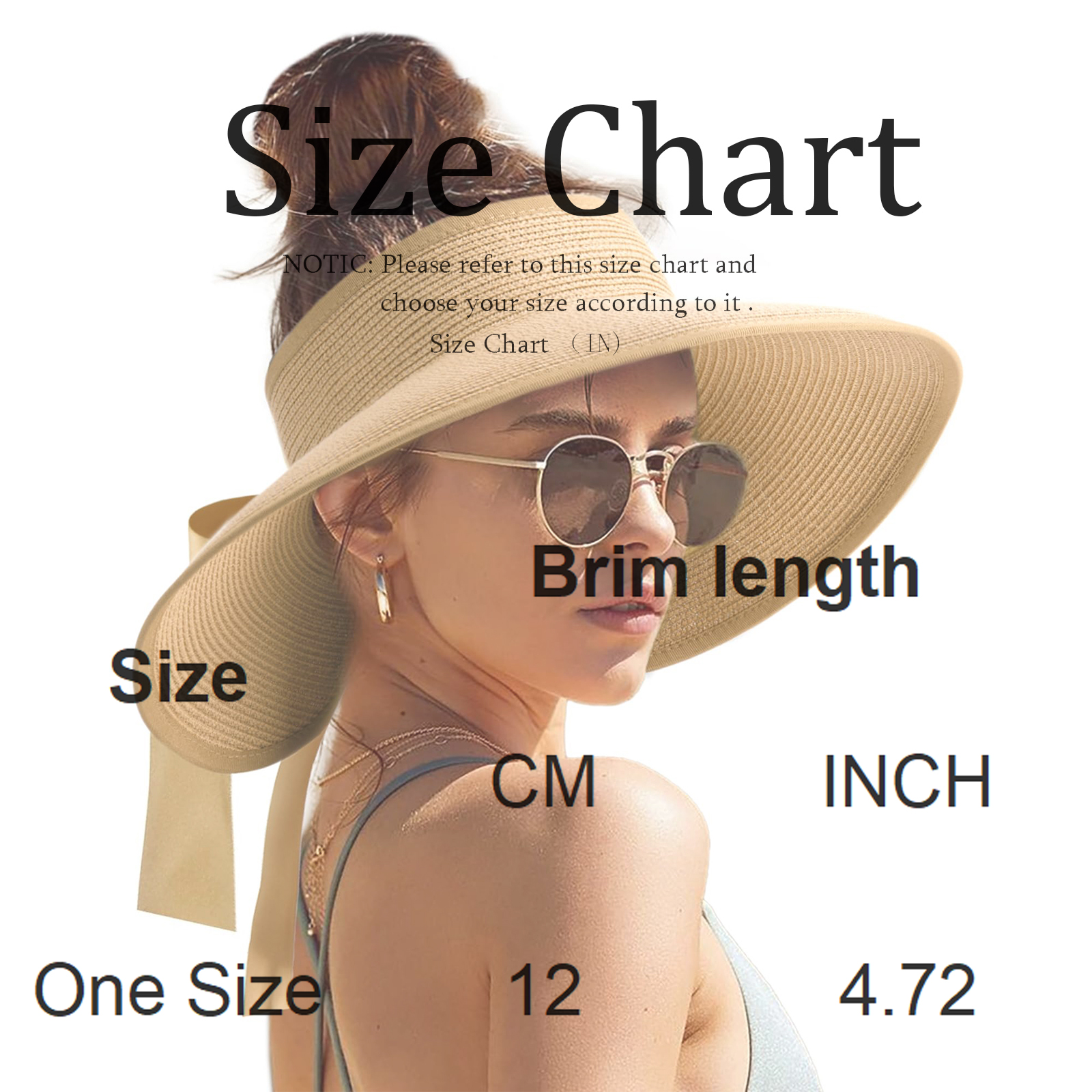Chapeau Visière Femme avec Nœud – Essentiels d'Été Anti-UV à Large Bord – Chapeau de Plage et d'Extérieur Indispensable au Quotidien – Couleurs Multiples – Accessoire de Tête pour Femme