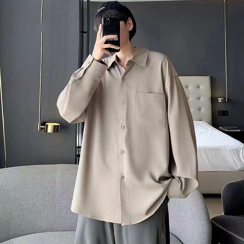 Chemise polyvalente à manches longues pour hommes, vêtements intérieurs sans fer, chemise patchwork à boutons, haut décontracté, léger, style Mmob