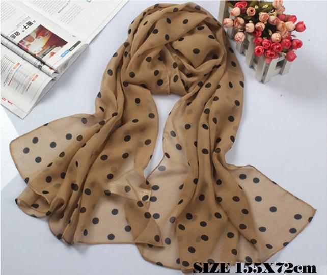 Écharpe en coton doux pour femme, châle à col long, étole à pois, écharpes chaudes, cadeau chaud, dame confortable, belle mode, 1PC