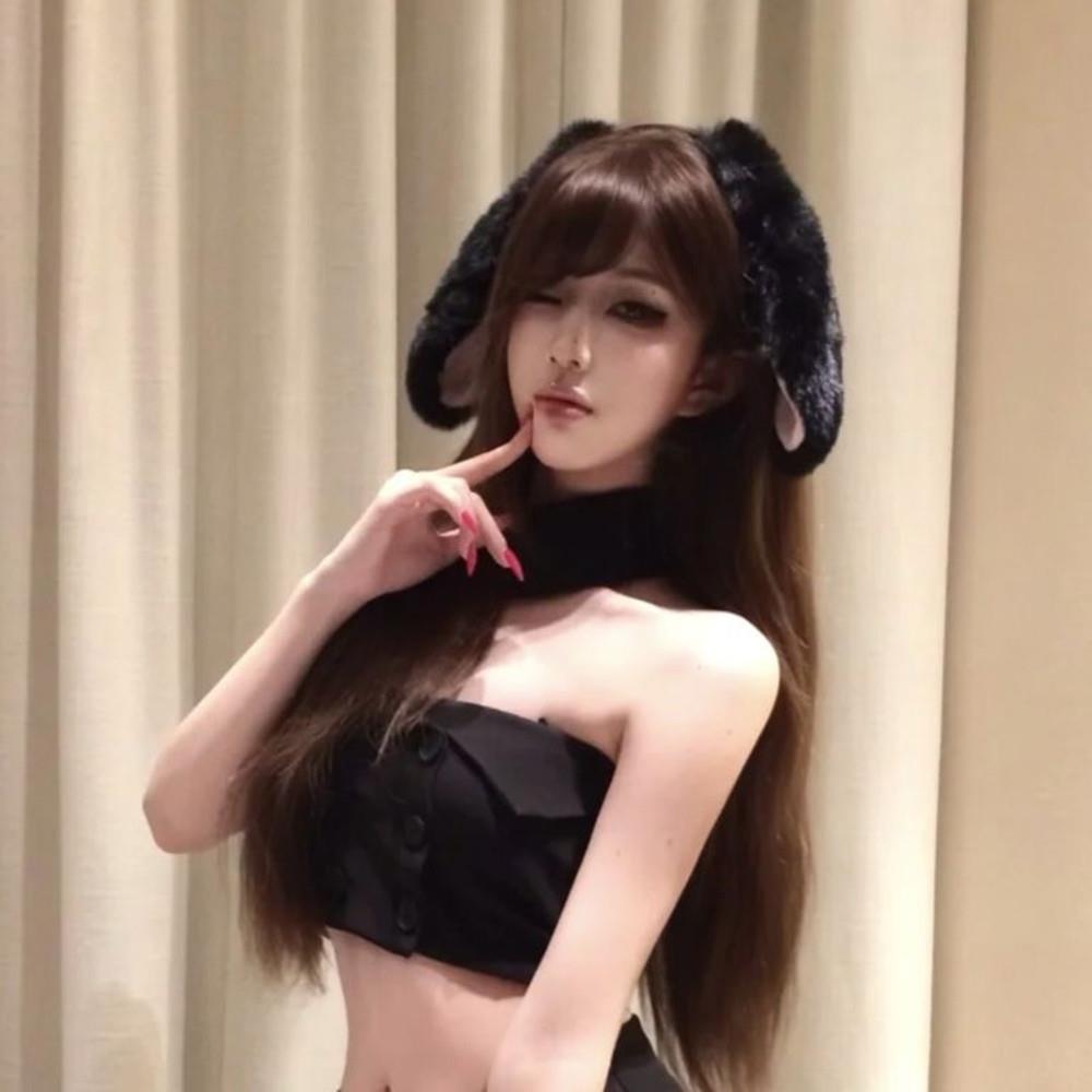 Nouveau mignon lapin oreilles bandeau en peluche lapin cheveux cerceau chapeaux femmes fille Cosplay Costume fourrure cheveux accessoires pour fête de noël