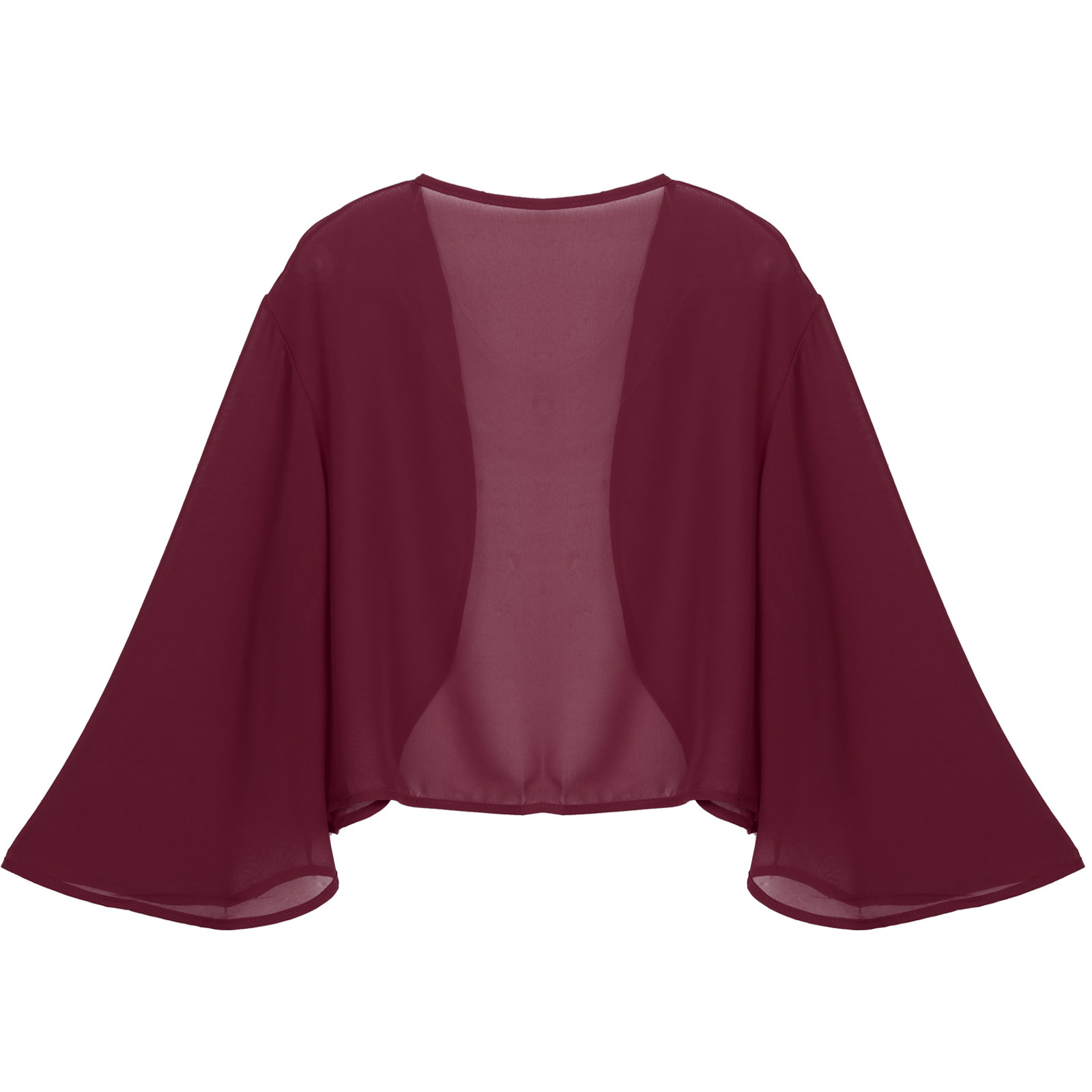 Cardigan en mousseline de soie à manches 3/4 pour femme, châle long, élégant, enveloppes de mariage, haussement d'épaules pour patients, couverture de soirée, été