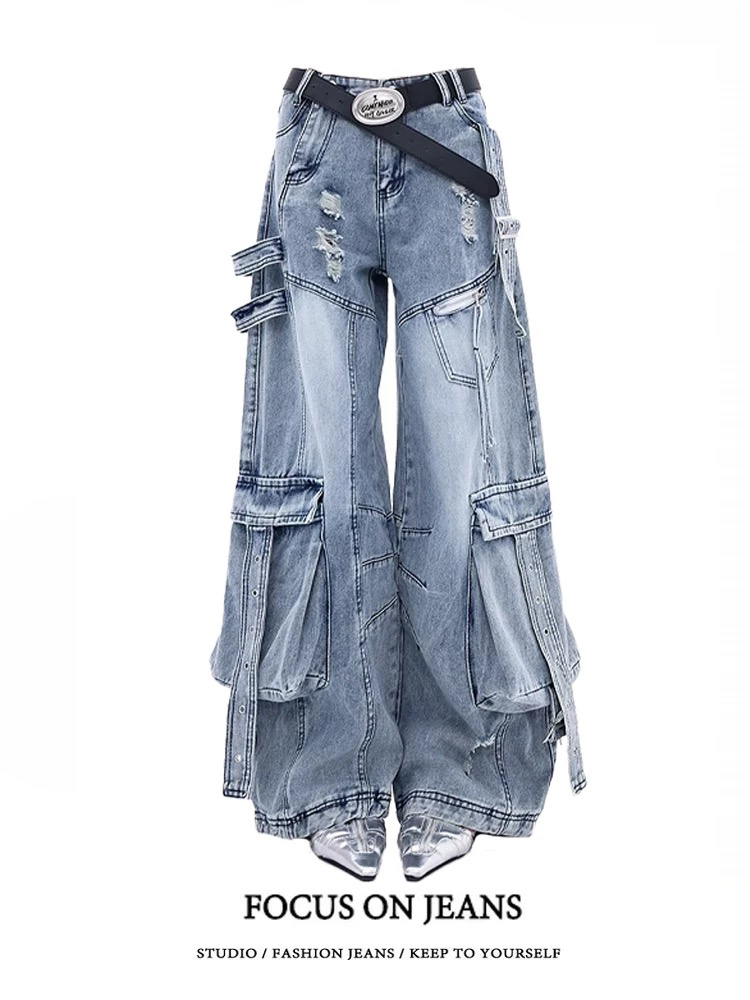 Jean noir femmes Style américain Y2K 90S Vintage taille haute Jean pantalon droit Streetwear décontracté ample jambe large Denim pantalon