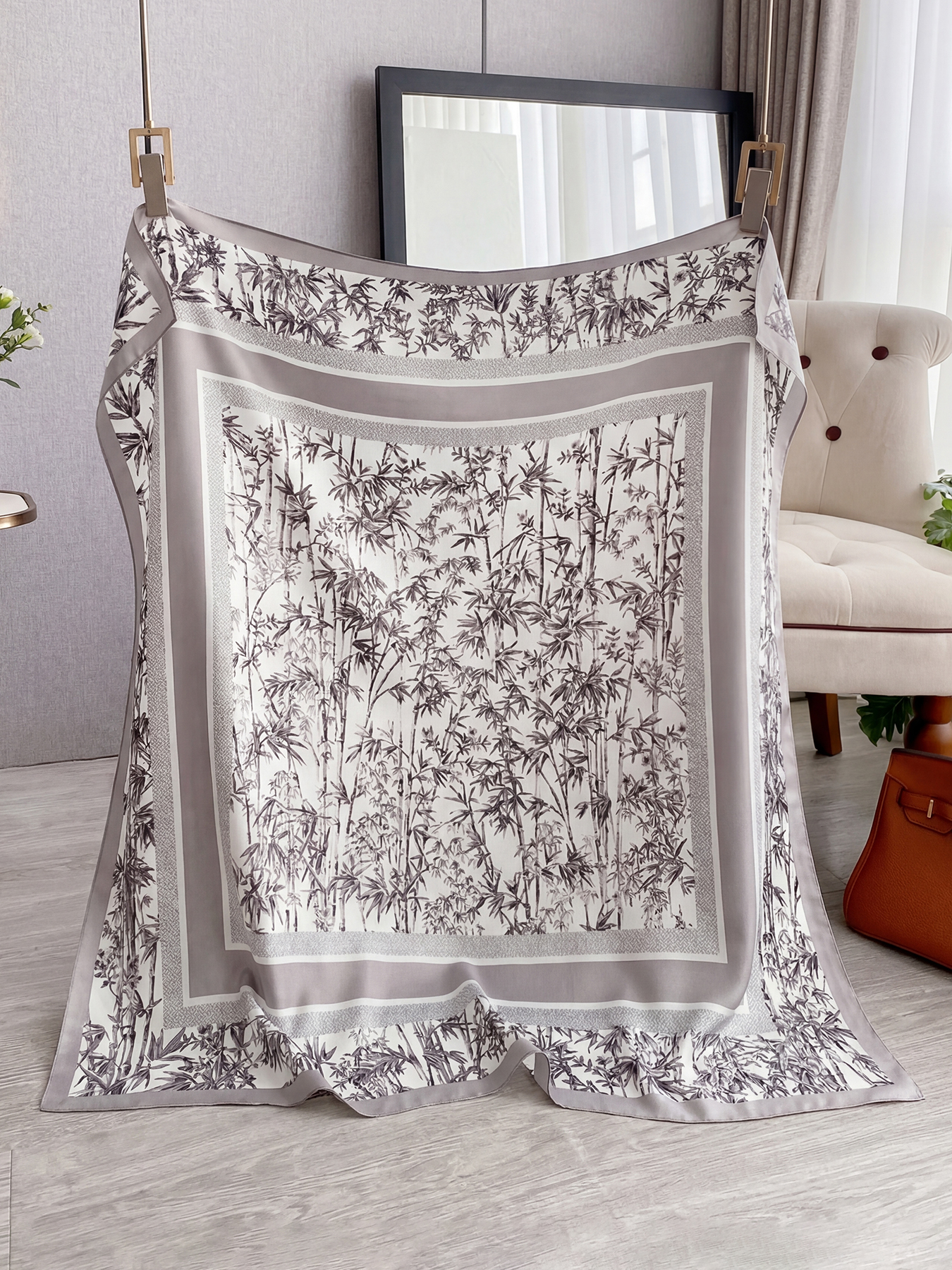 Écharpe carrée en soie de luxe 90*90cm pour femme, châle de cou élégant, foulard, bandana, hijab, doux et soyeux