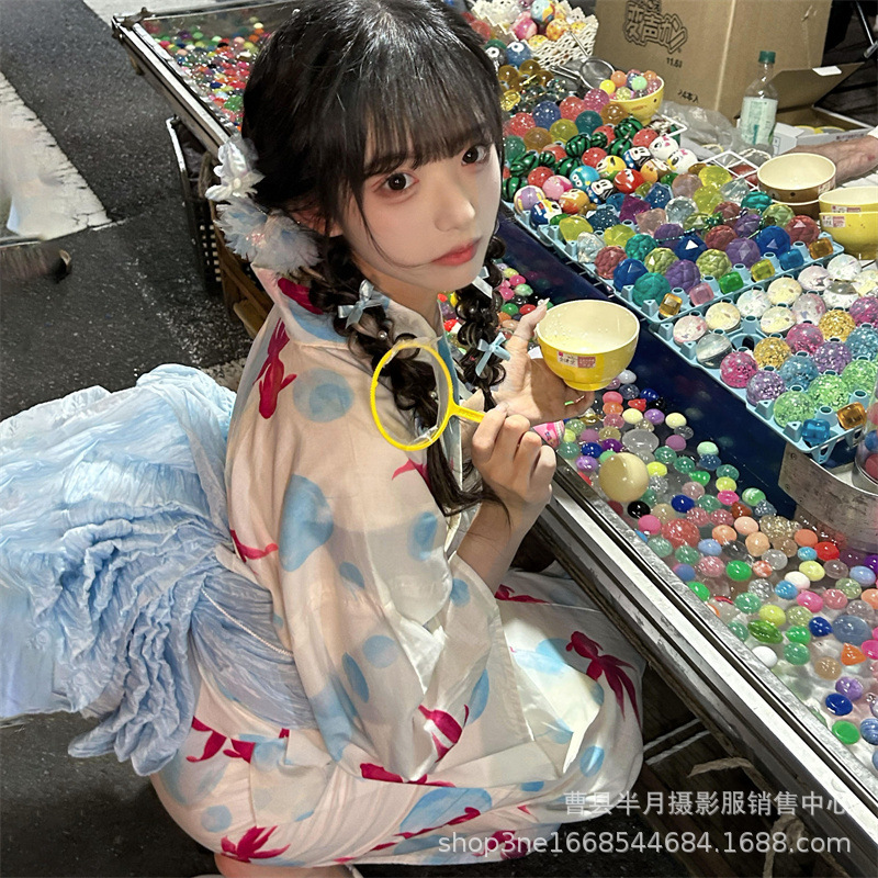 Nouveau Dieu fille Kimono Photo vêtements robe Style rétro traditionnel robe améliorée japonais camélia Kimono femmes