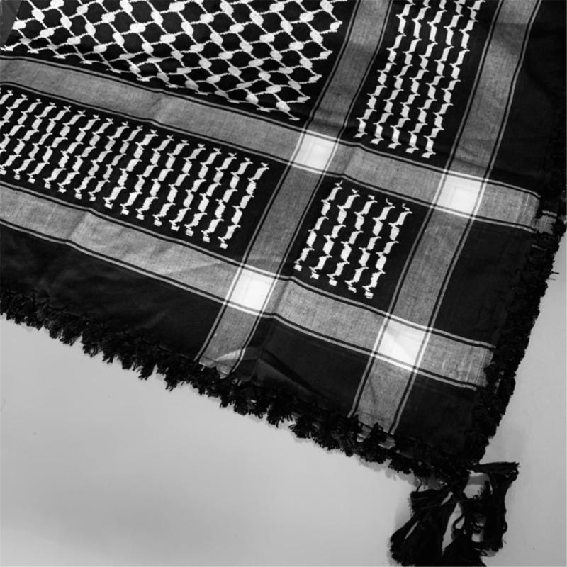 Keffiyeh religieux pour adultes, Turban à motif Jacquard, écharpe arabe, foulard d'extérieur pour hommes, accessoire de cheveux de cyclisme