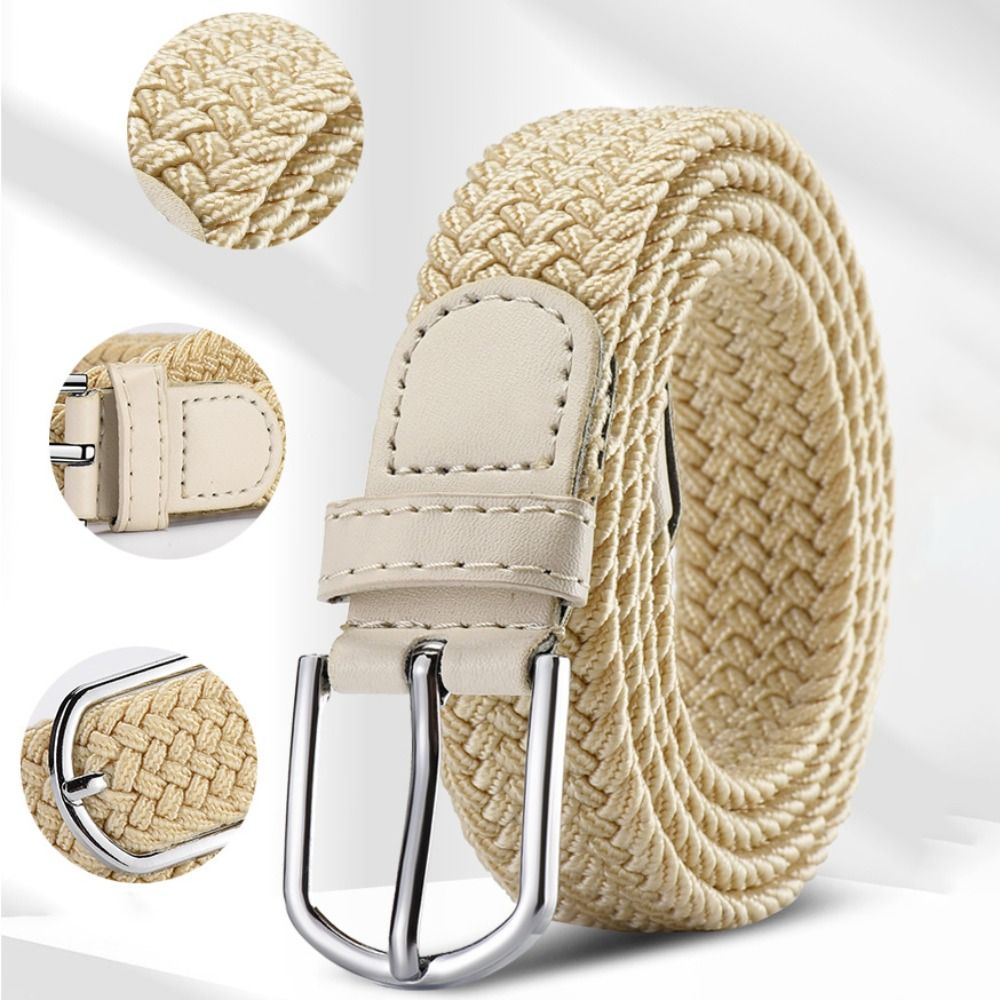 Ceintures tressées en toile extensible, tendance et décontractées, ceinture élastique polyvalente sans trous pour femmes et hommes