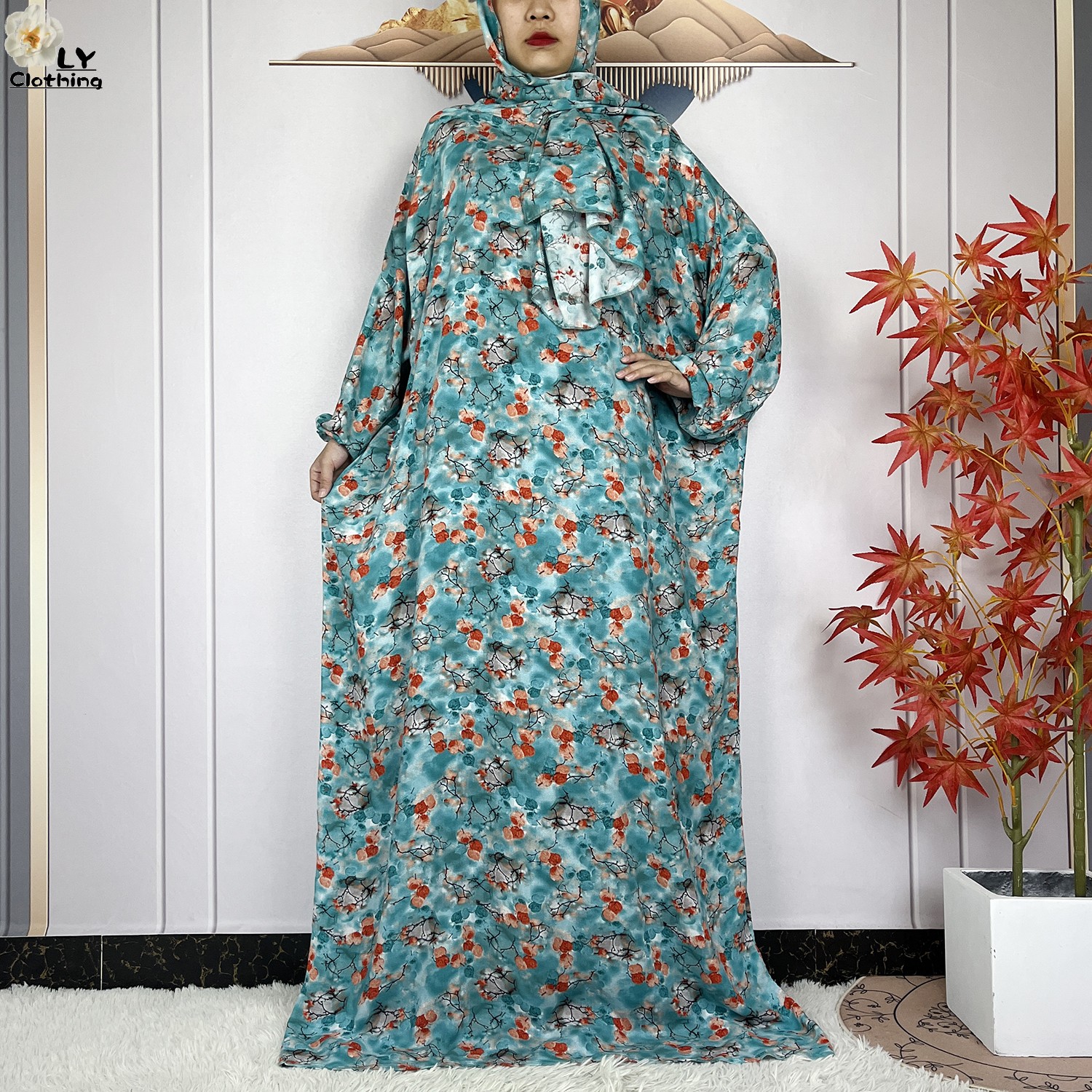 Nouveau vêtement de prière musulman du Ramadan Abayas de dame dubaï turquie moyen-orient Femme Robe Abaya africain coton vêtements islamiques en vrac