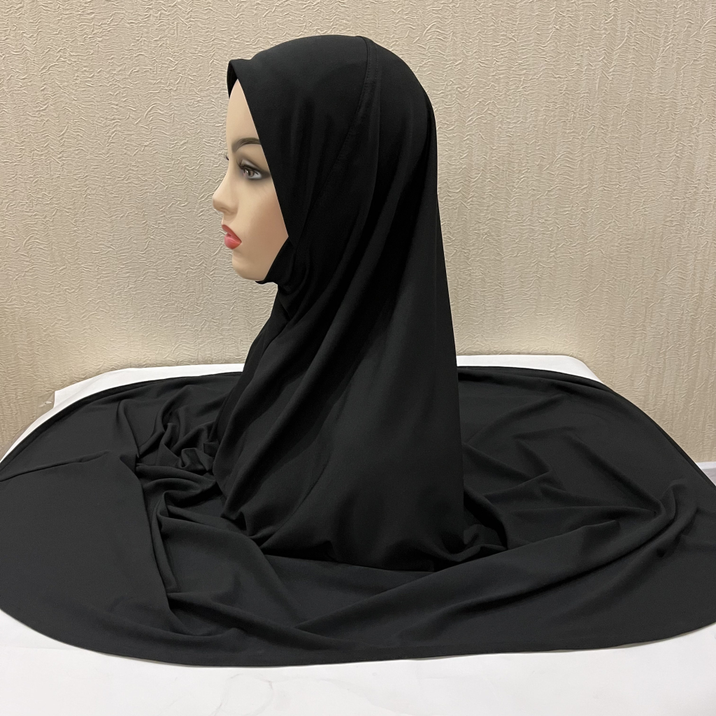 H306 plaine XXL taille hijab musulman avec partie du menton top qualité amira tirer sur écharpe islamique vente chaude foulard