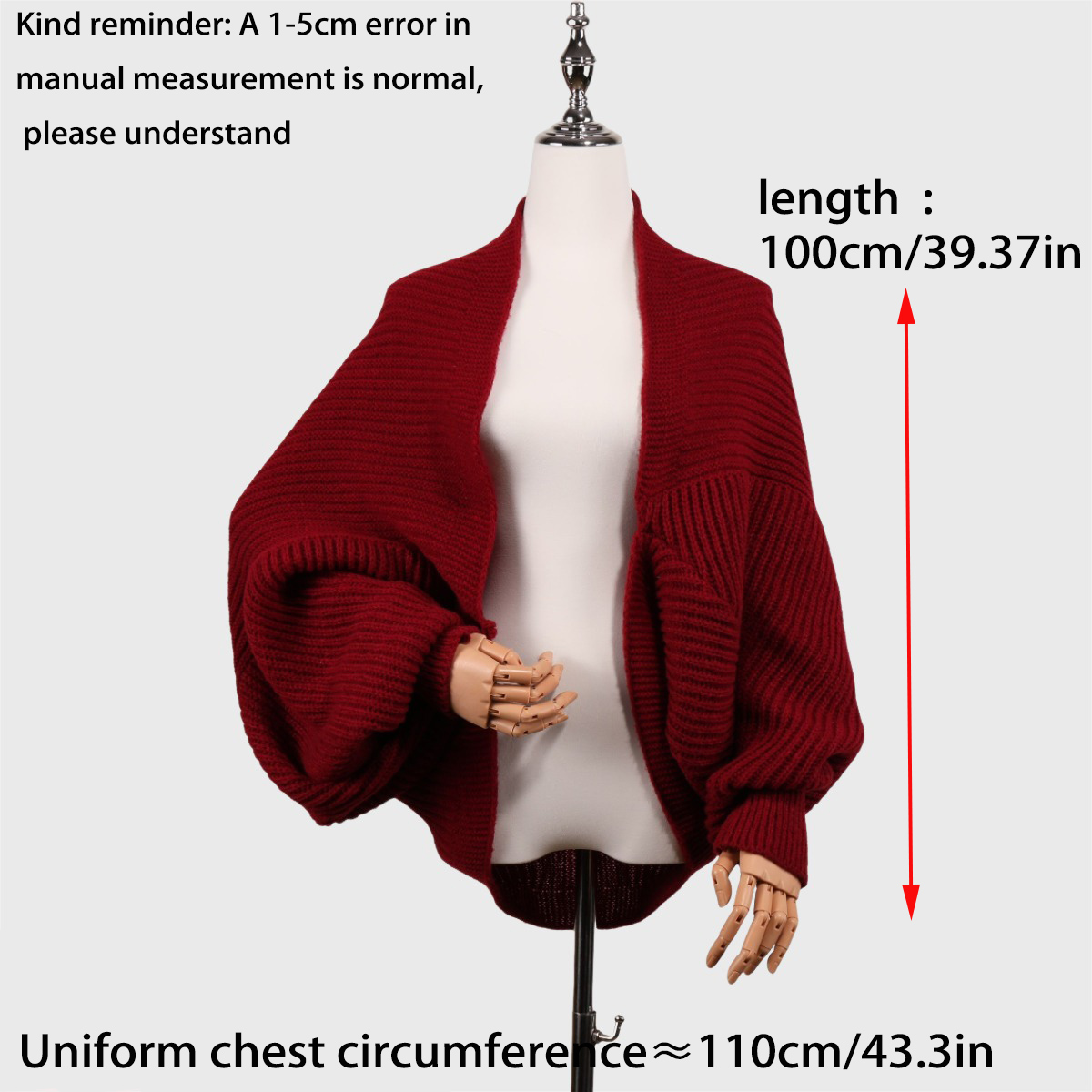 Châle ample élégant pour femme, châle uni pour femme automne-hiver, vêtement d'extérieur chaud et confortable pour le quotidien