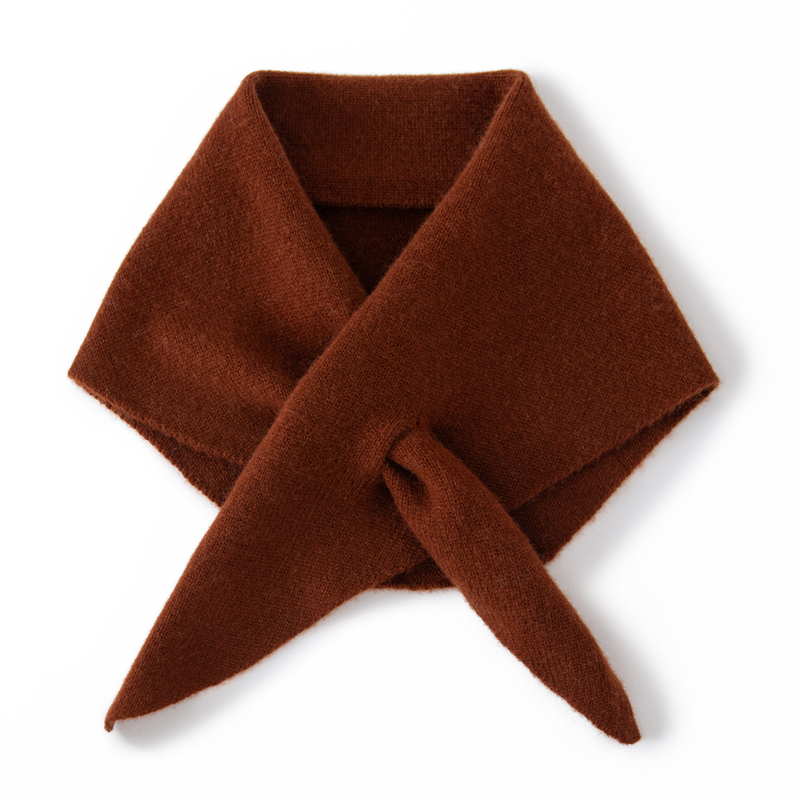 Écharpe 100% cachemire pour femmes, automne-hiver, polyvalente, chaude, douce pour la peau, écharpe triangulaire tricotée tendance pour filles, 6 couleurs