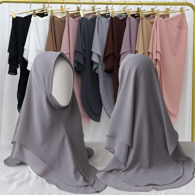 Foulard Instantané en Mousseline de Soie pour Femme, Turban, Bandeau de Sauna Arabe, tiens imar, Enveloppe Islamique, Châle pour Ramadan, Eid, Hijab Musulman, Amira, Une Pièce