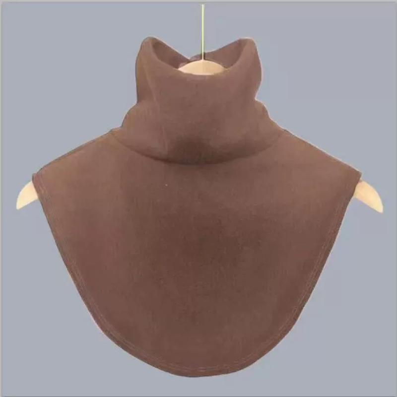 Col roulé amovible pour femme, couleur unie, pour l'automne et l'hiver, extension de hijab islamique, cache-col chaud pour chemisier