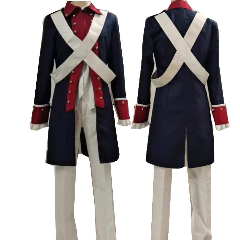 Costume de cosplay Hetalia pour hommes, uniforme militaire Alfred F, cape russe pour Halloween, tenue de Noël