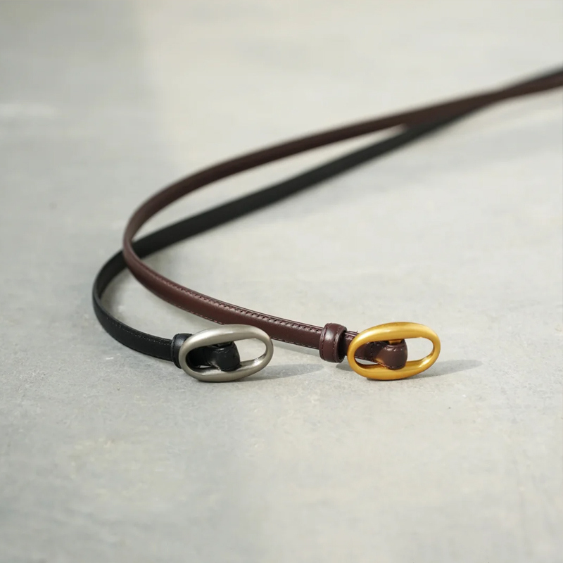 Ceinture tendance pour femme avec boucle dorée, ceinture fine décontractée en cuir véritable souple, ceinture pour jeans, ceinture fine pour robe