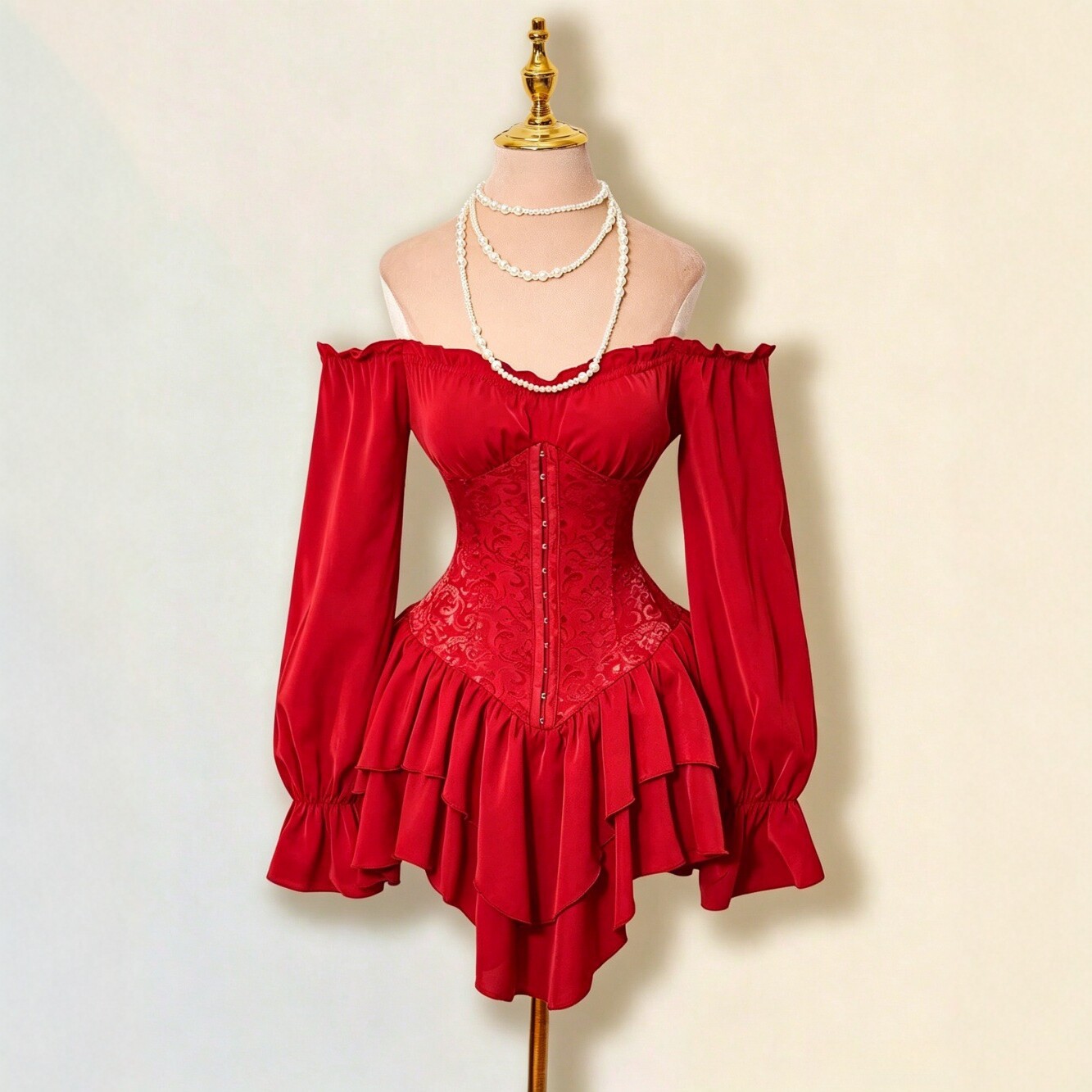 Robe de Demoiselle d'Honneur Élégante et Amincissante à Broderie Florale, Ourlet Court, Épaules Volantées, Sans Manches, Taille Haute, Coupe Trapèze pour Femme