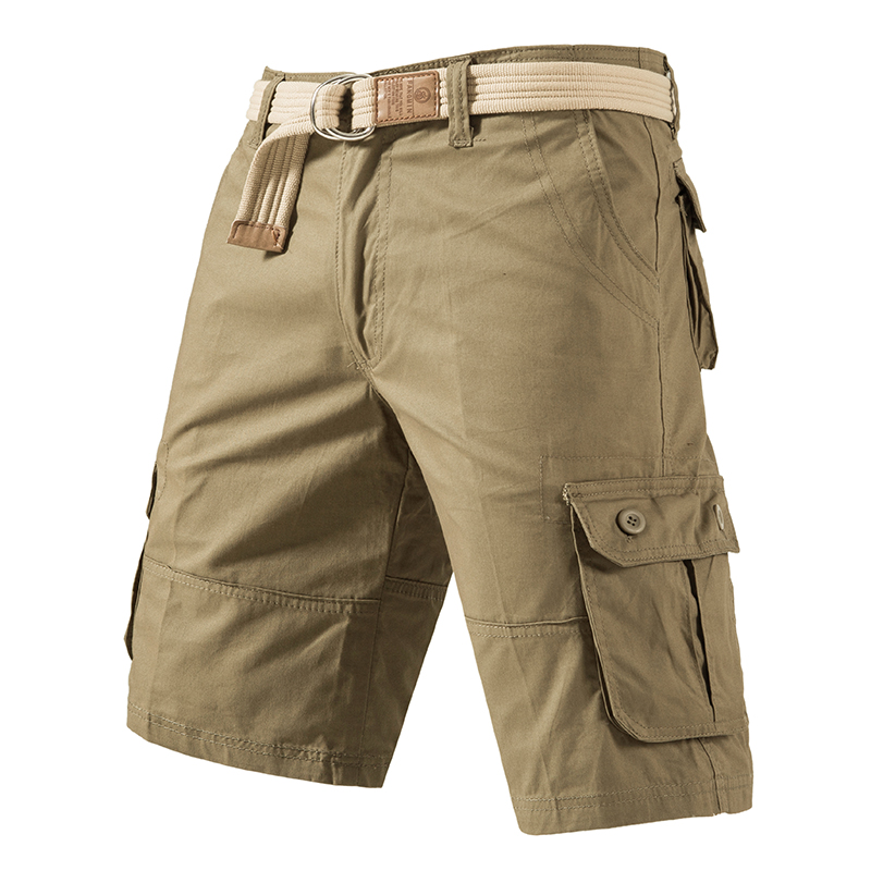 Short Cargo au genou pour hommes, Bermuda de sport décontracté, demi-pantalon en coton, grande taille, Golf, course à pied, short de sport