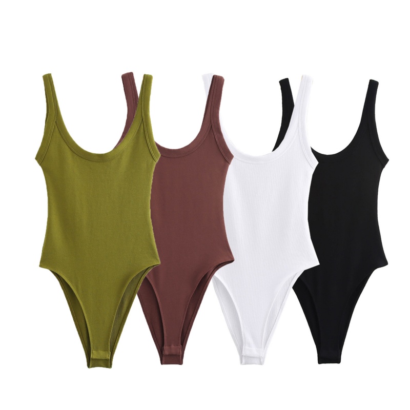 Combinaison en tricot multicolores pour femmes, style simple, essentielle pour l'été, tenue quotidienne, sexy, tendance, à la mode