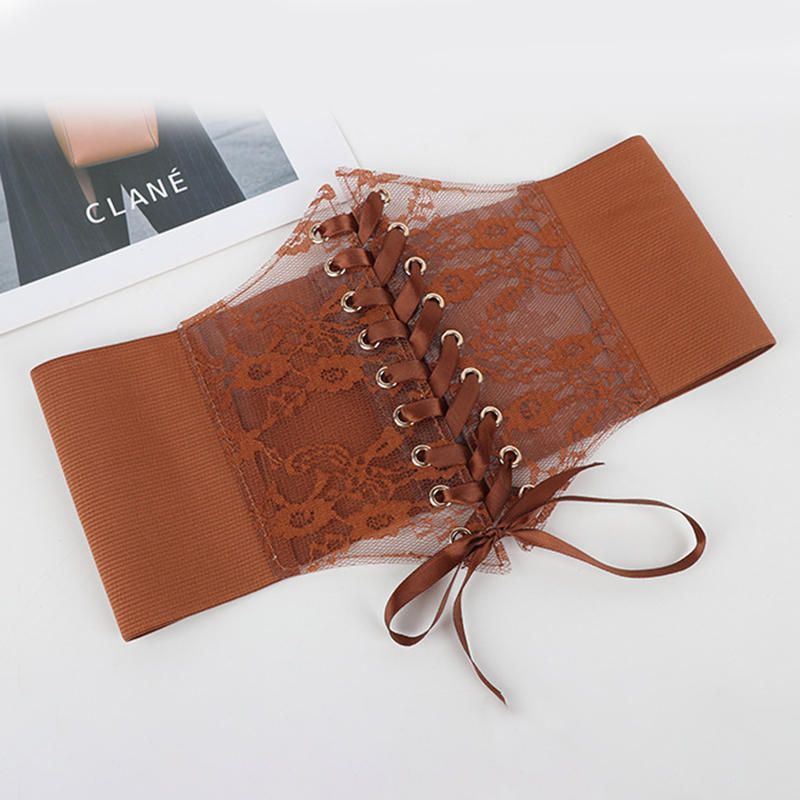Ceinture Corset à lacets pour femmes, ceinture à la mode, Style rétro pour dames, adaptée aux vêtements décontractés et aux Occasions spéciales