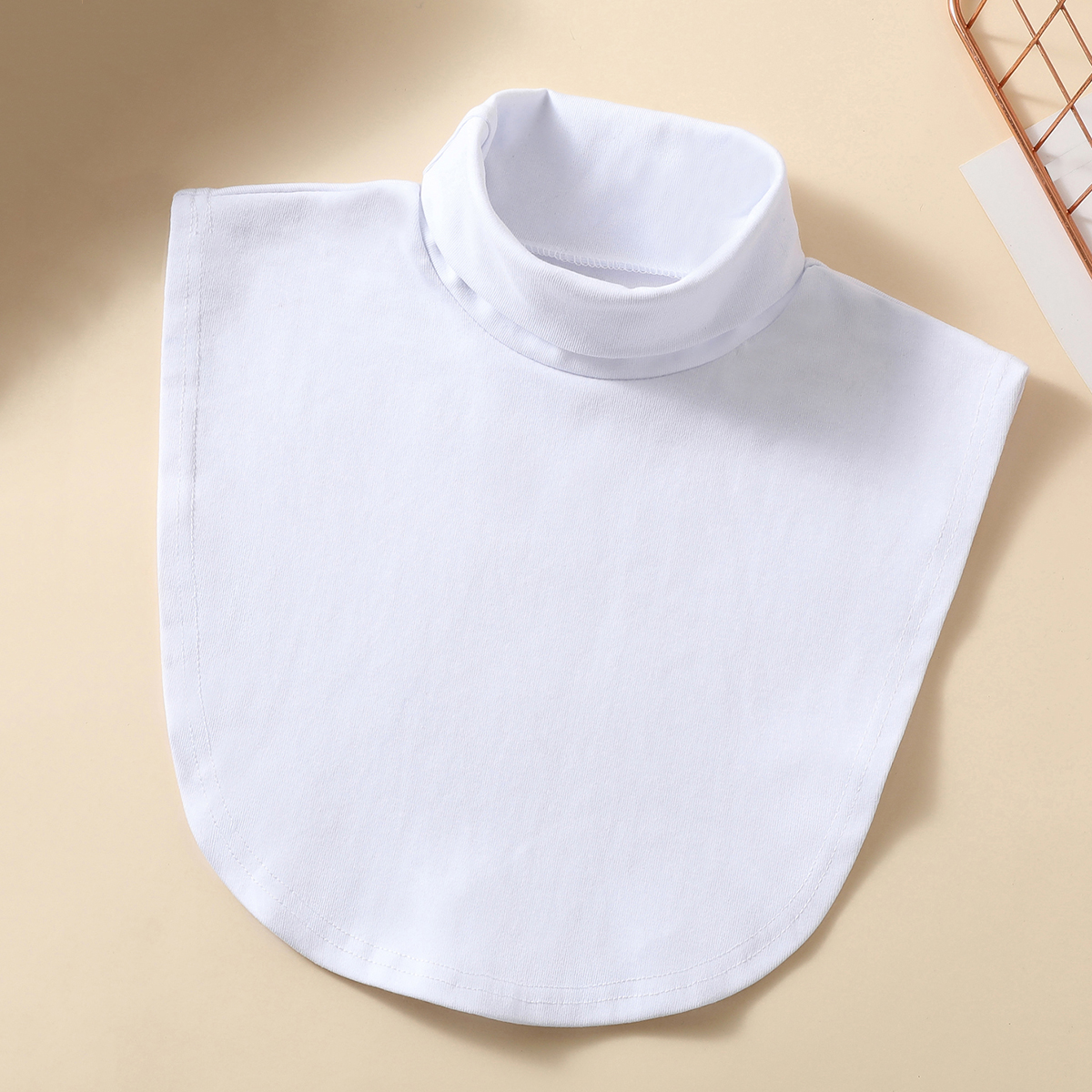 Écharpe de protection du cou chaude pour femme, faux col haut, col roulé en jersey élastique, à la mode et polyvalent