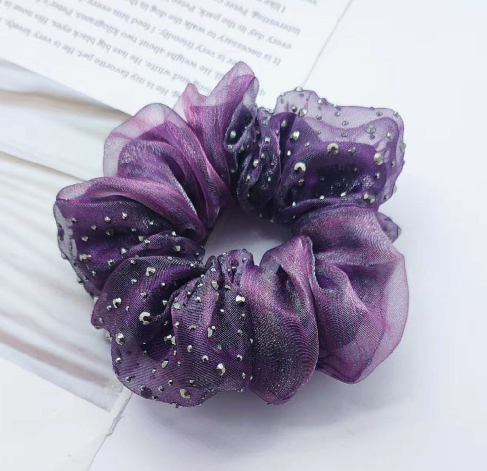 Bandeau de cheveux incrusté d'étoiles pour femme, double couche, organza français, coiffe de tempérament doux, fleur, ULde tête
