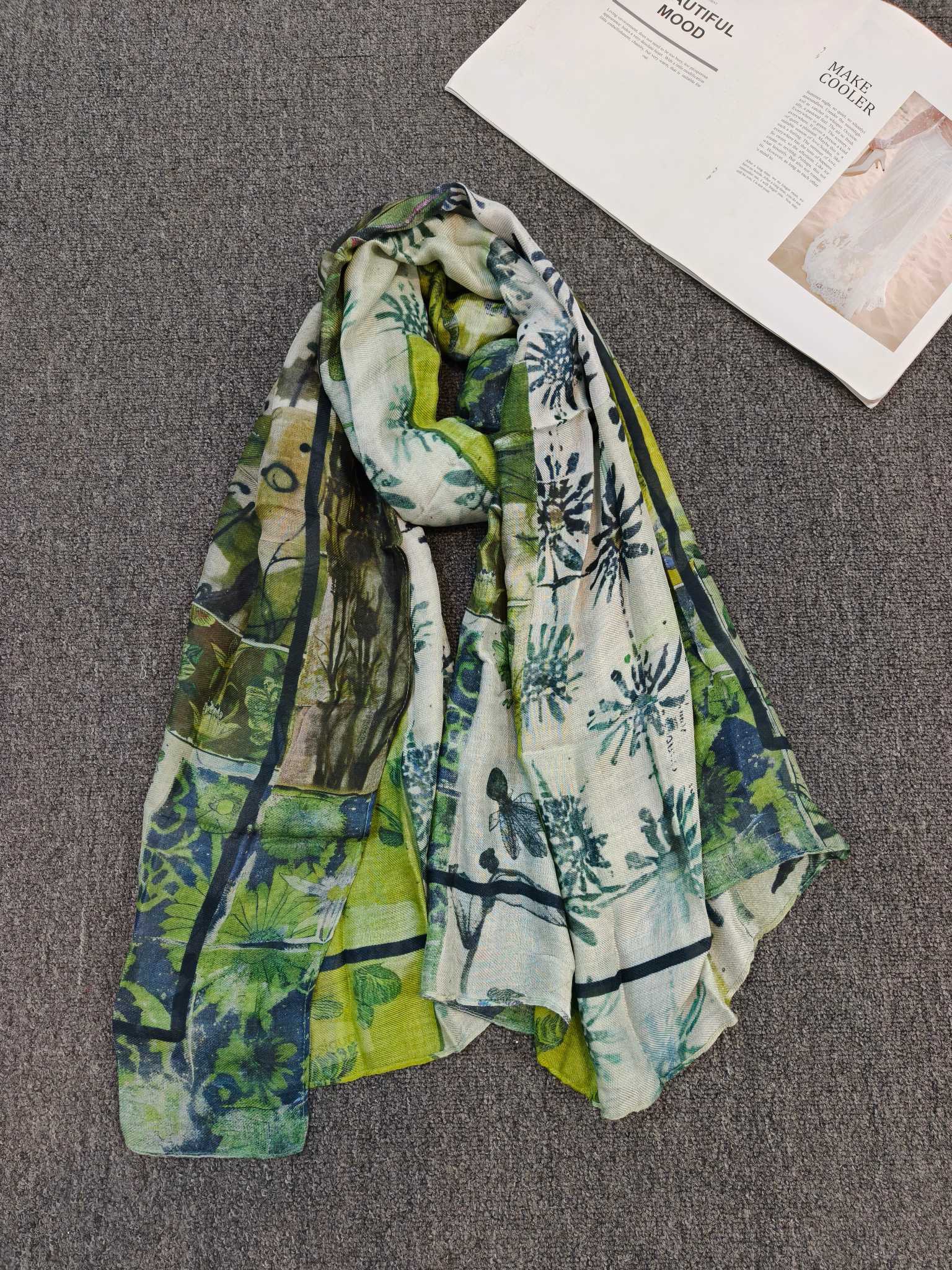Écharpe imprimée originale européenne, américaine, espagnole, écharpe de plage, châle de plage de style bohème