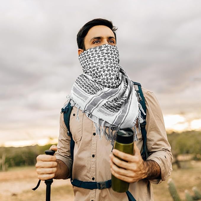 Écharpe du désert sauvage en coton pour hommes et femmes, écharpe arabe à franges, enveloppe du désert