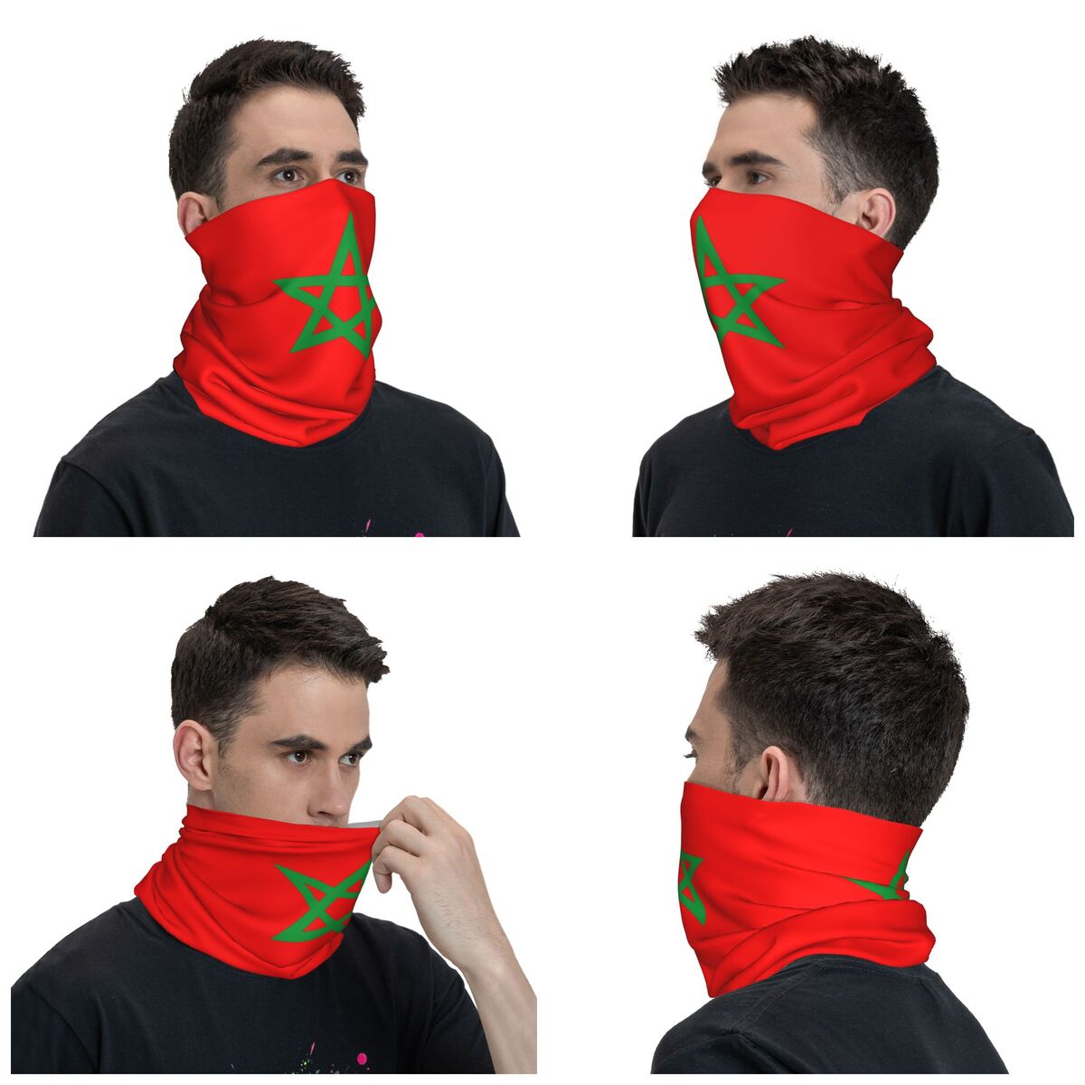 Masque cagoule imprimé The Feel of Marocain pour adultes, écharpe, bandana, cou, chaud, vêtements de sauna, unisexe, équitation, toutes saisons