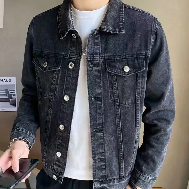 Veste en jean pour hommes, vêtements de travail décontractés, tendance, coupe ample, vente en gros, article le plus vendu, nouvelle collection printemps-automne 2025