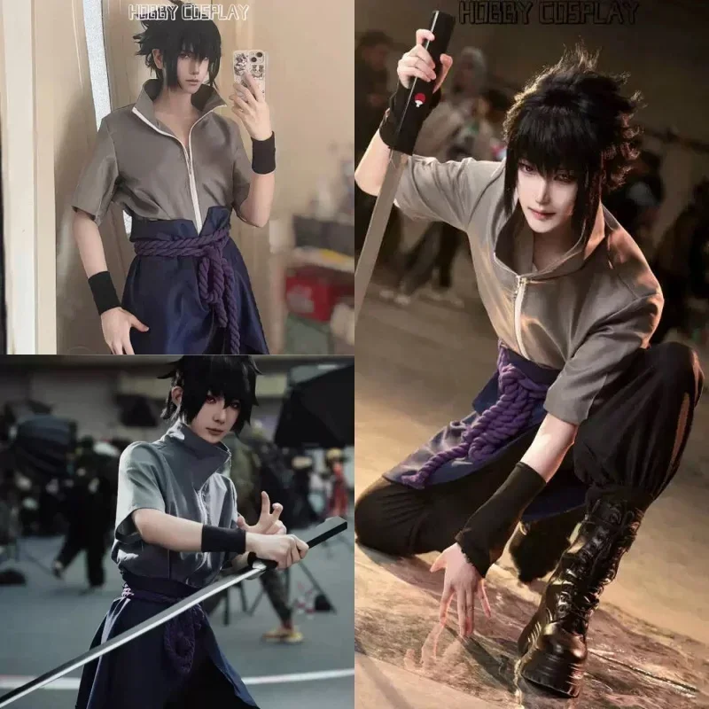 Nouvelle tenue de cosplay Uchiha Sasuke 2026 – Costume d'Halloween, uniforme de jeu de rôle, vêtements de bande dessinée