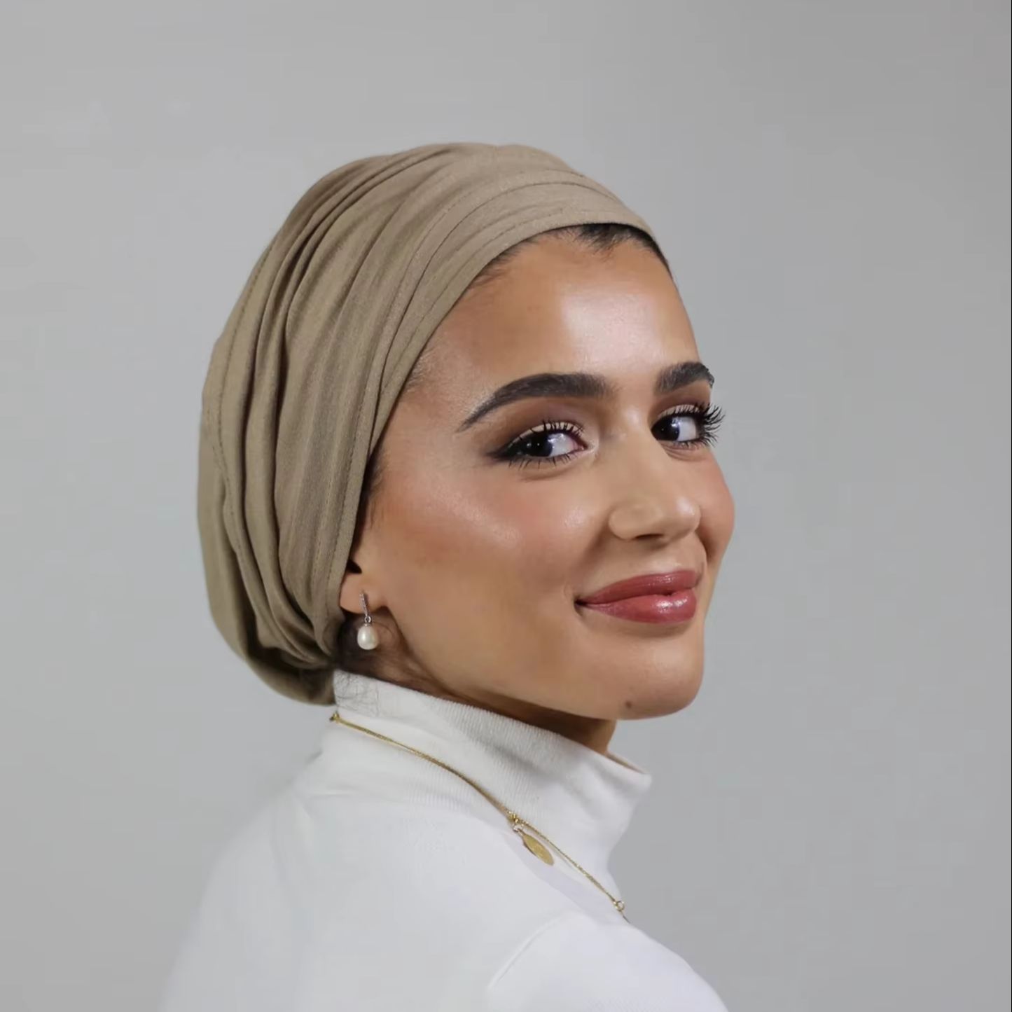 Bonnet Hijab Instantané en Coton Modal Uni pour Femmes Musulmanes – Sous-Hijab Facile à Enfiler, Turban, Bandana, Chapeau, Bandeau en Coton Modal