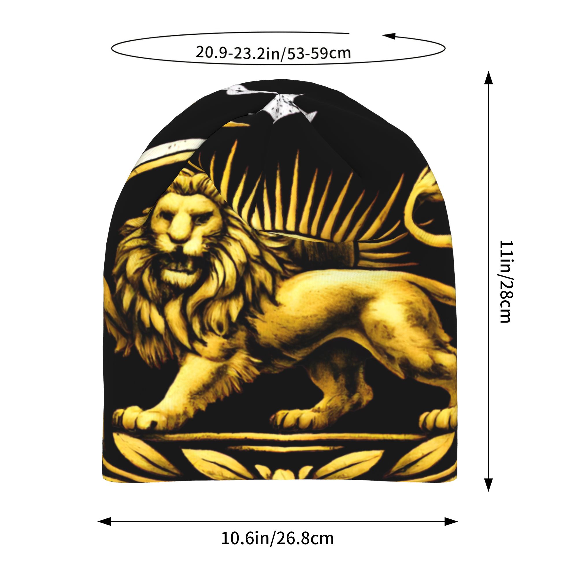MIGA Make Iran Great Again – Bonnet unisexe Lion et Soleil Persans, Chapeau d'automne chaud double usage pour homme et femme, idéal pour l'extérieur