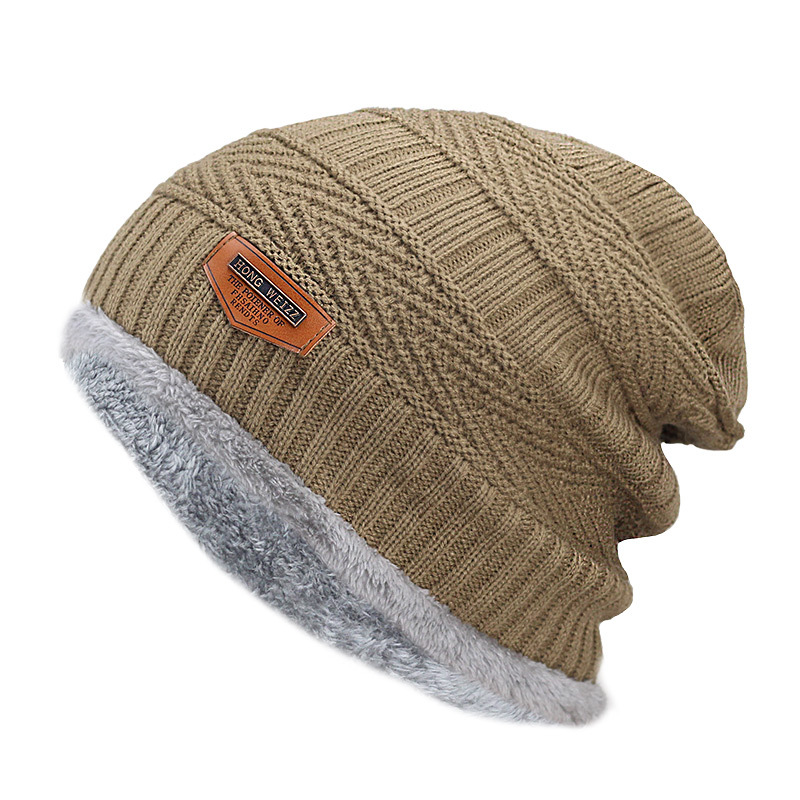 Bonnet d'hiver pour hommes chapeau tricoté casquette d'hiver Bonnet femmes casquette en laine épaisse cagoule masque Bonnet chapeaux