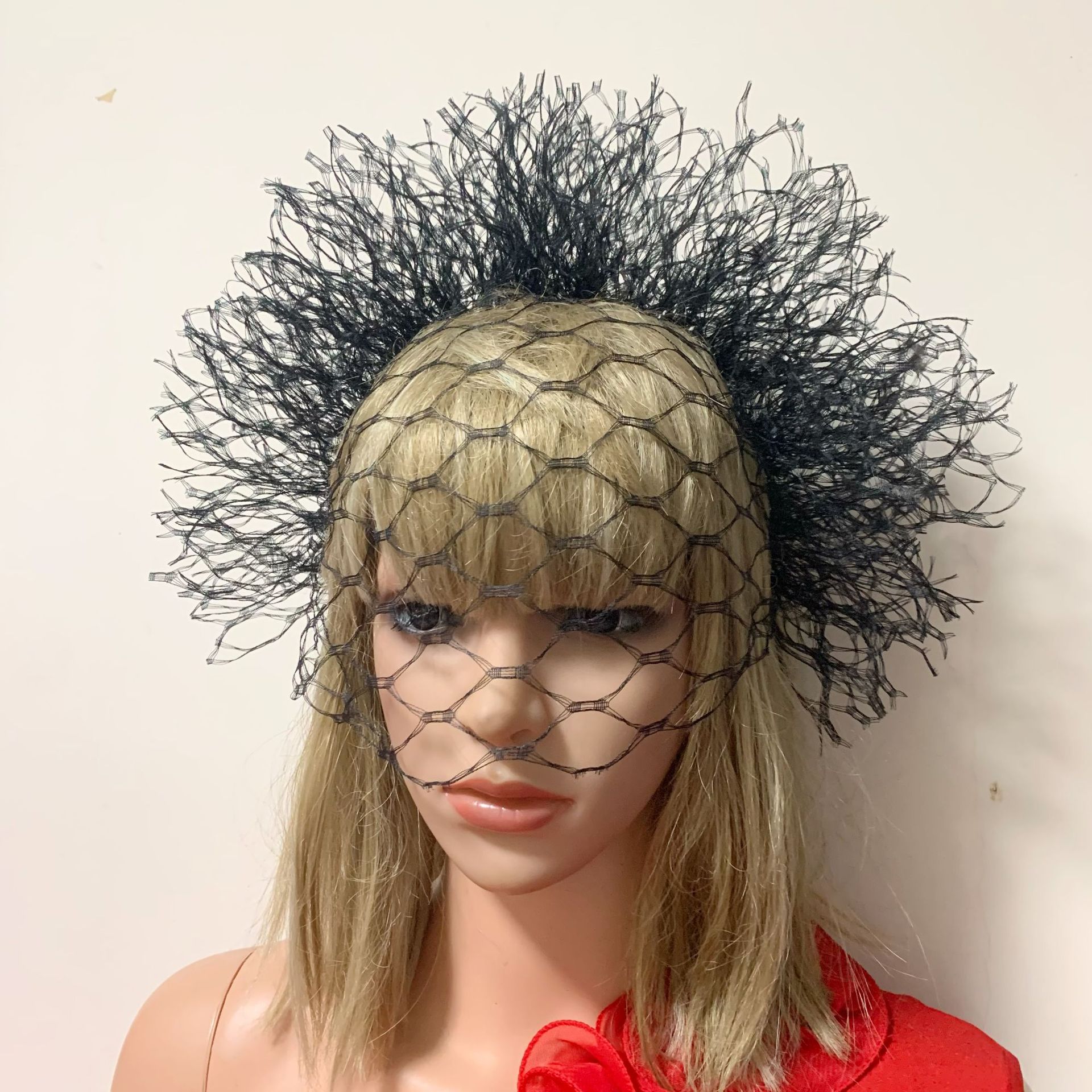 Bandeaux Fascinateurs Vintage pour femmes, voile de visage, bandeaux pour femmes, coiffure couronne en maille noire, vêtements de sauna pour dames, cocktail et fête de mariage, design 2024