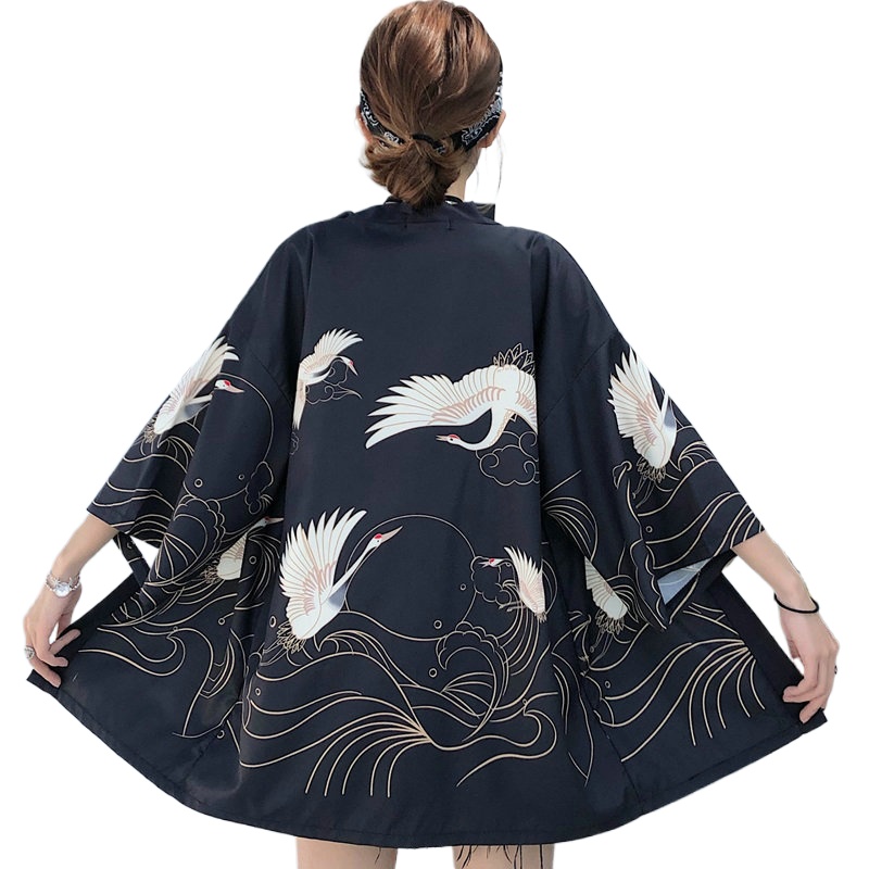 Kimono japonais pour femmes, cardigan de plage, kimono japonais, cosplay traditionnel yukata, obi haori, vêtements japonais, V1864, 2020