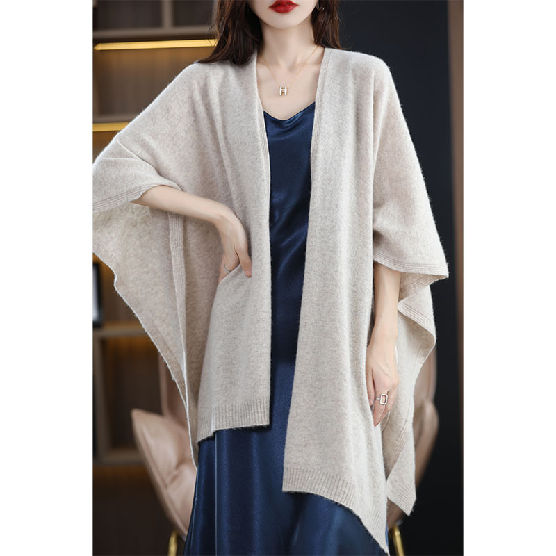 100% laine mérinos femmes grande taille pull décontracté Simple Cardigan laine tricots automne hiver vêtements chauds écharpe châles