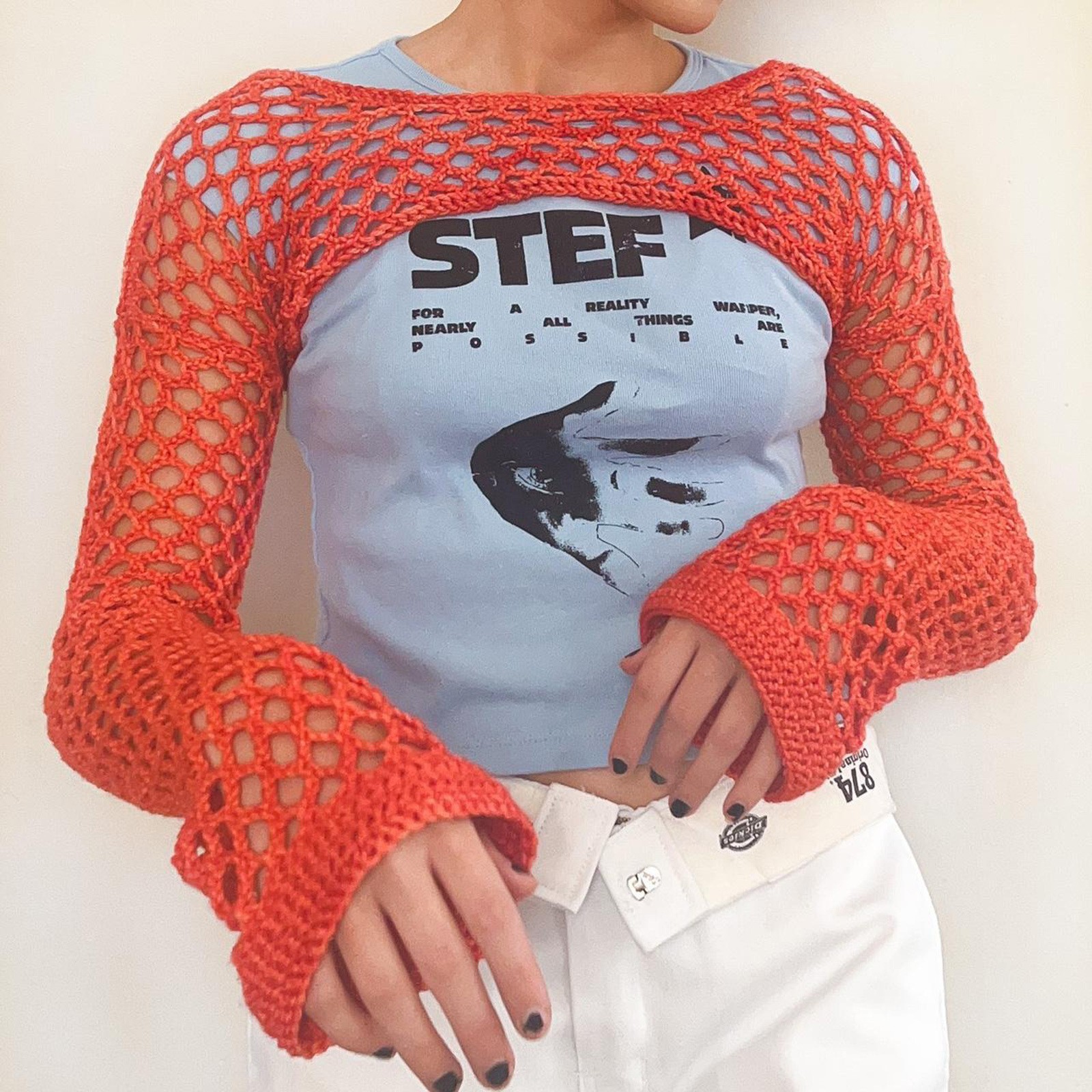 Nouveau pull en crochet fait main pour femme 2026, décontracté, à manches courtes évasées, sexy, en maille, idéal pour la plage et les vacances