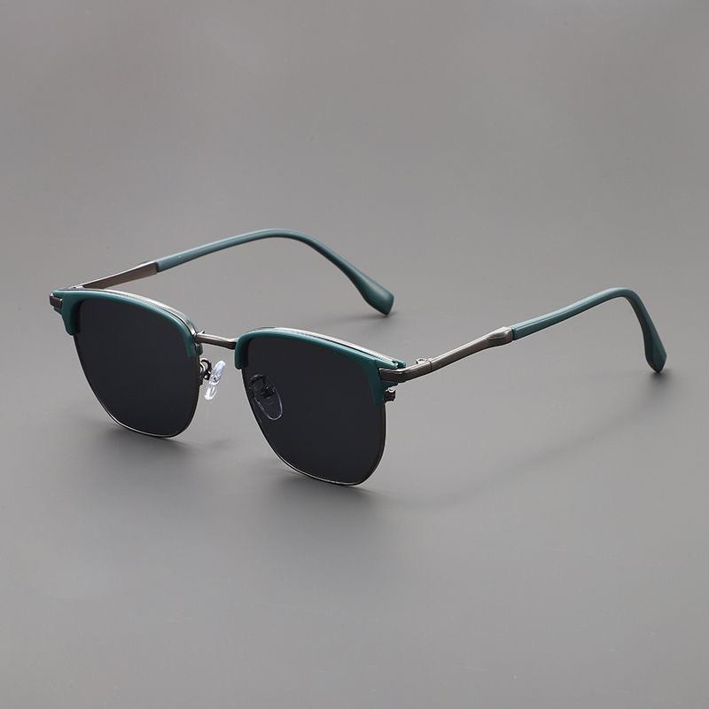 Lunettes de soleil carrées de luxe pour hommes et femmes, monture en alliage tendance de marque, verres dégradés vintage, Oculos
