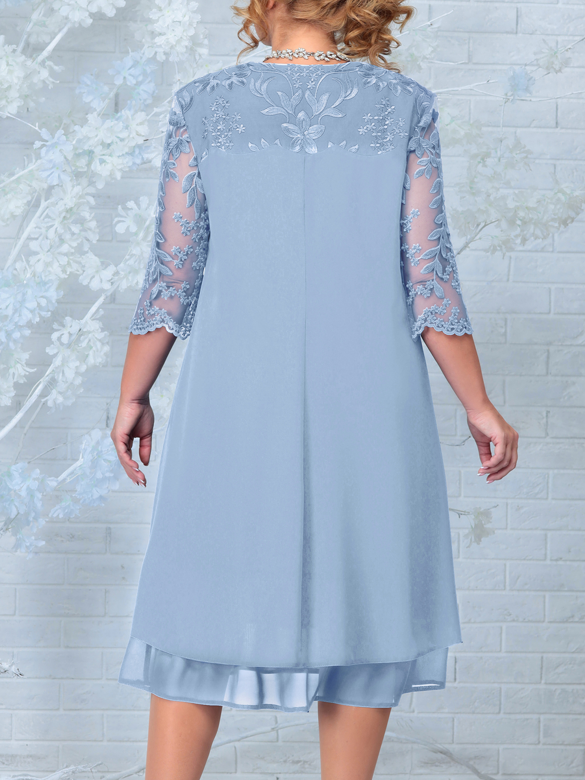 Robe grande taille 2025 mode femmes été broderie florale Patchwork robe de soirée élégante taille courbe femmes vêtements